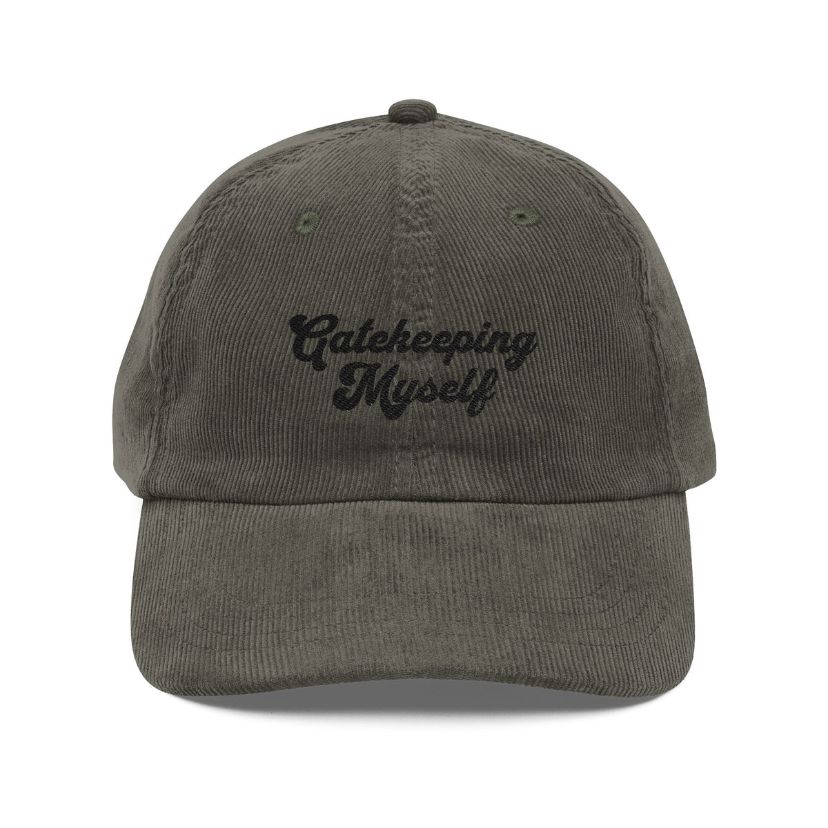 ✨💅🧢Gatekeeping Myself Vintage Corduroy Cap 🧢💅✨