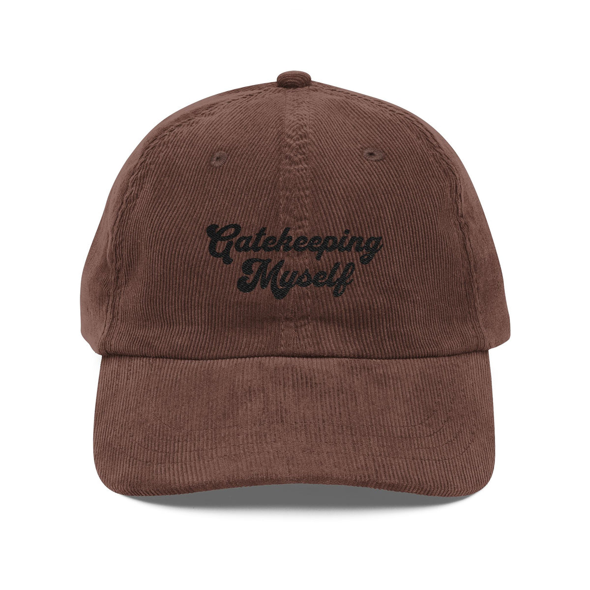 ✨💅🧢Gatekeeping Myself Vintage Corduroy Cap 🧢💅✨
