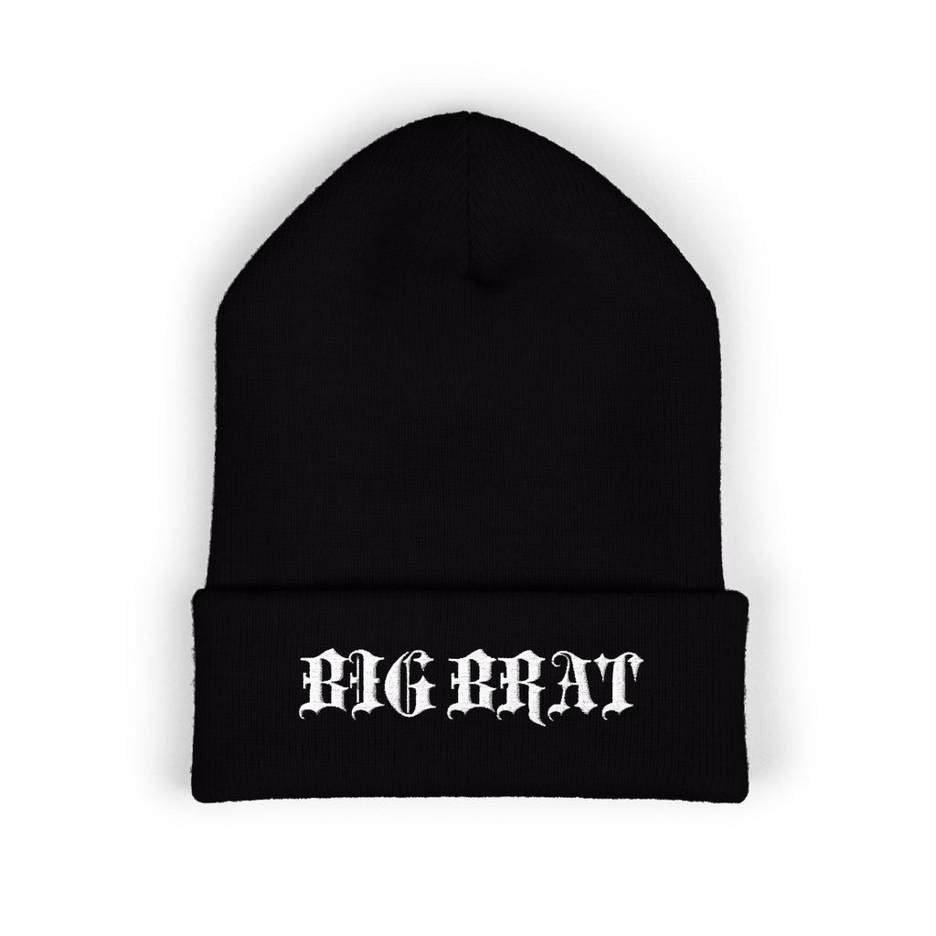 BIG BRAT Gothic Beanie *White Lettering*