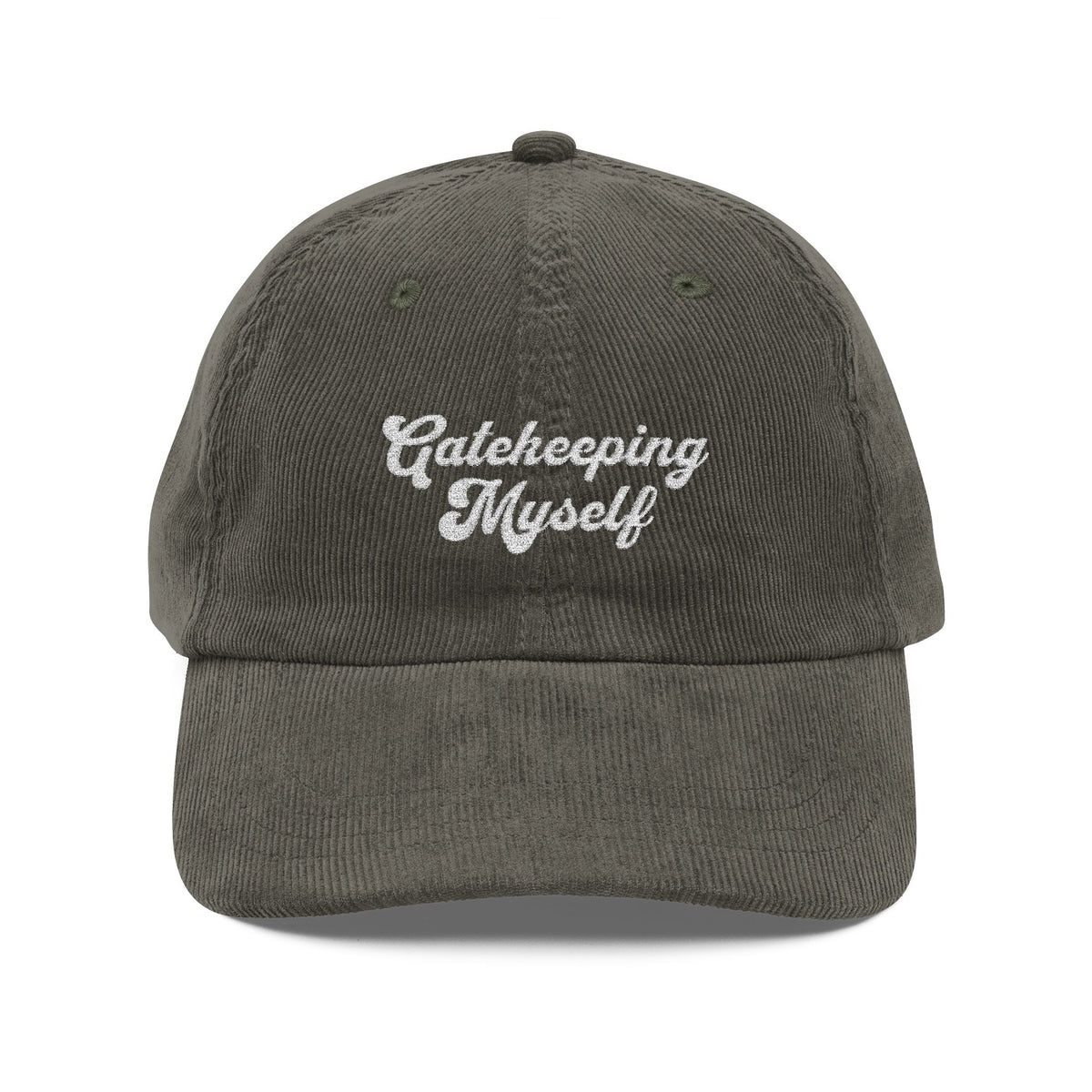 ✨💅🧢Gatekeeping Myself Vintage Corduroy Cap 🧢💅✨