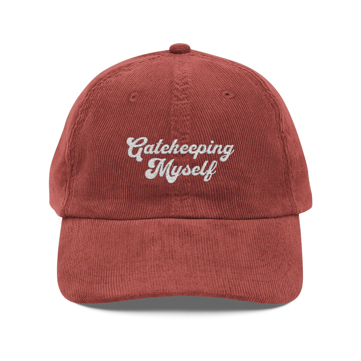 ✨💅🧢Gatekeeping Myself Vintage Corduroy Cap 🧢💅✨