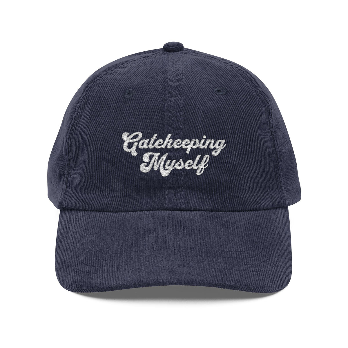 ✨💅🧢Gatekeeping Myself Vintage Corduroy Cap 🧢💅✨