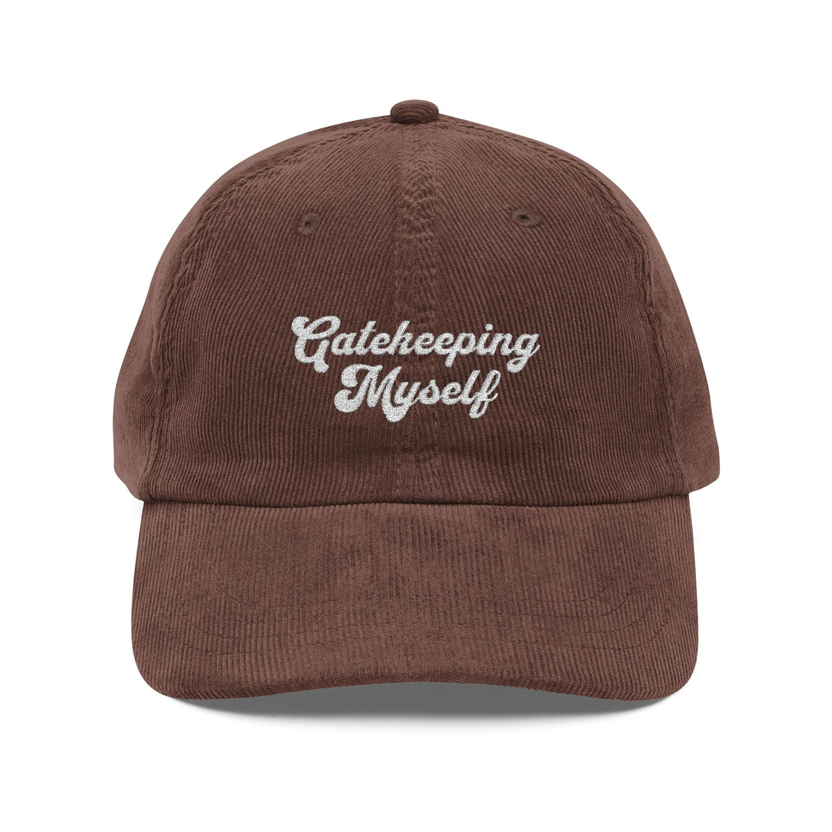 ✨💅🧢Gatekeeping Myself Vintage Corduroy Cap 🧢💅✨