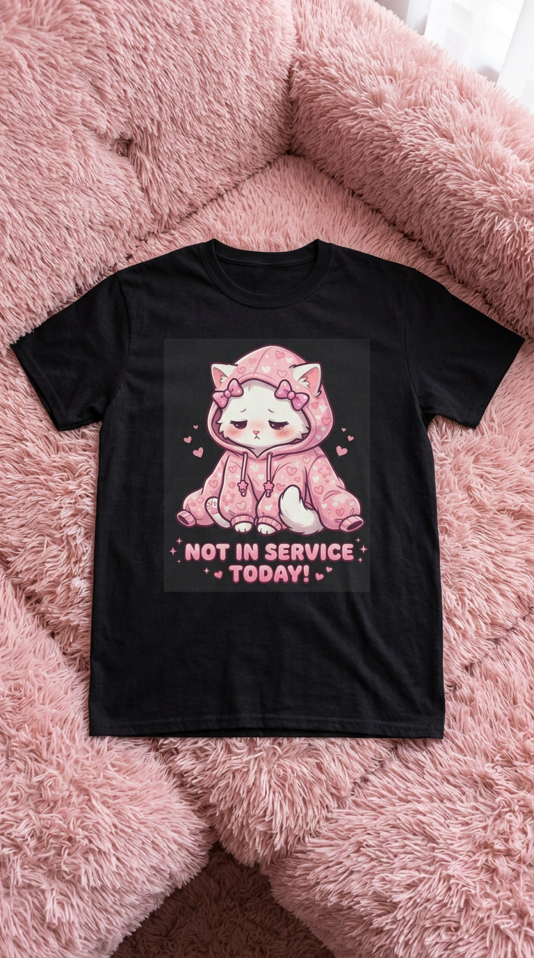 Not In Service Today! Kitty Tee 🐱💗